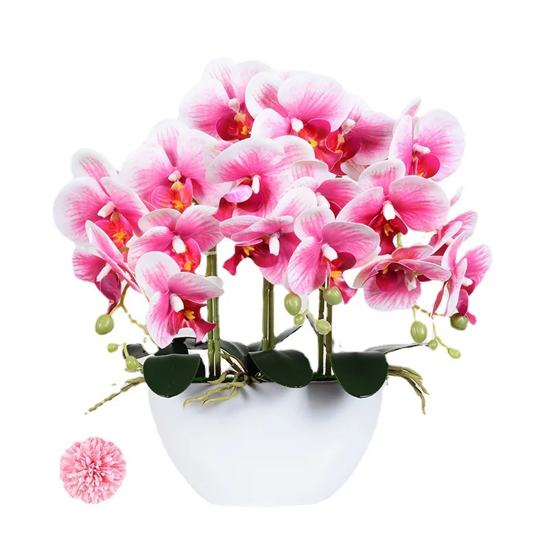 Синий искусственный цветок фаленопсис - Фотография_2