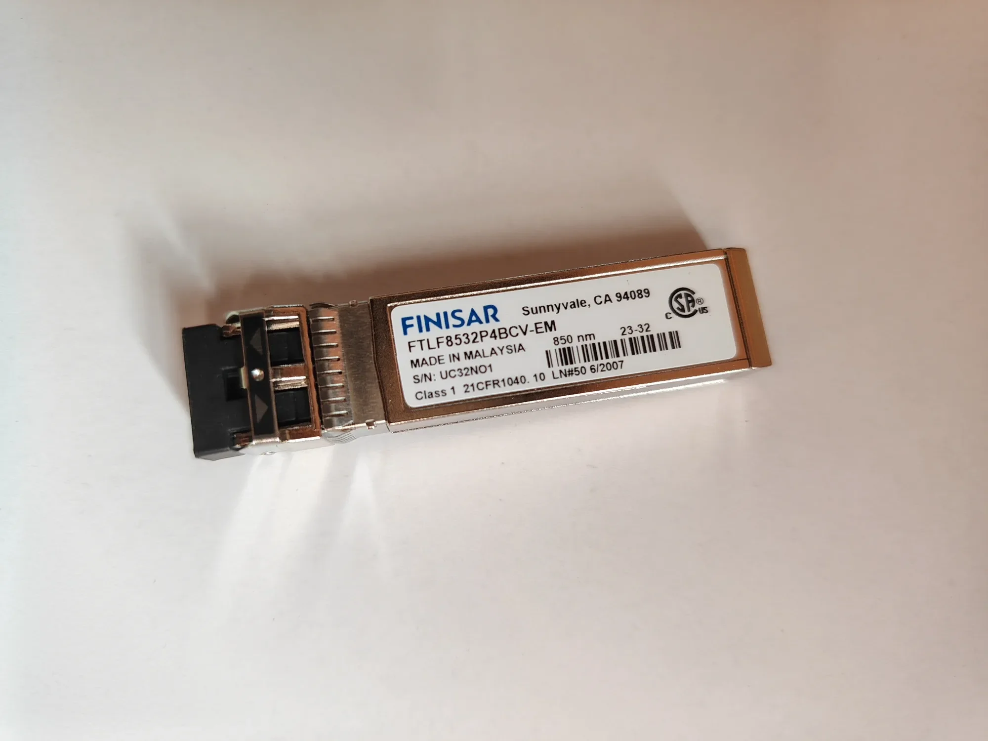Finisar 32g fiber sfp module ftlf8532p4bcv-em/850nm