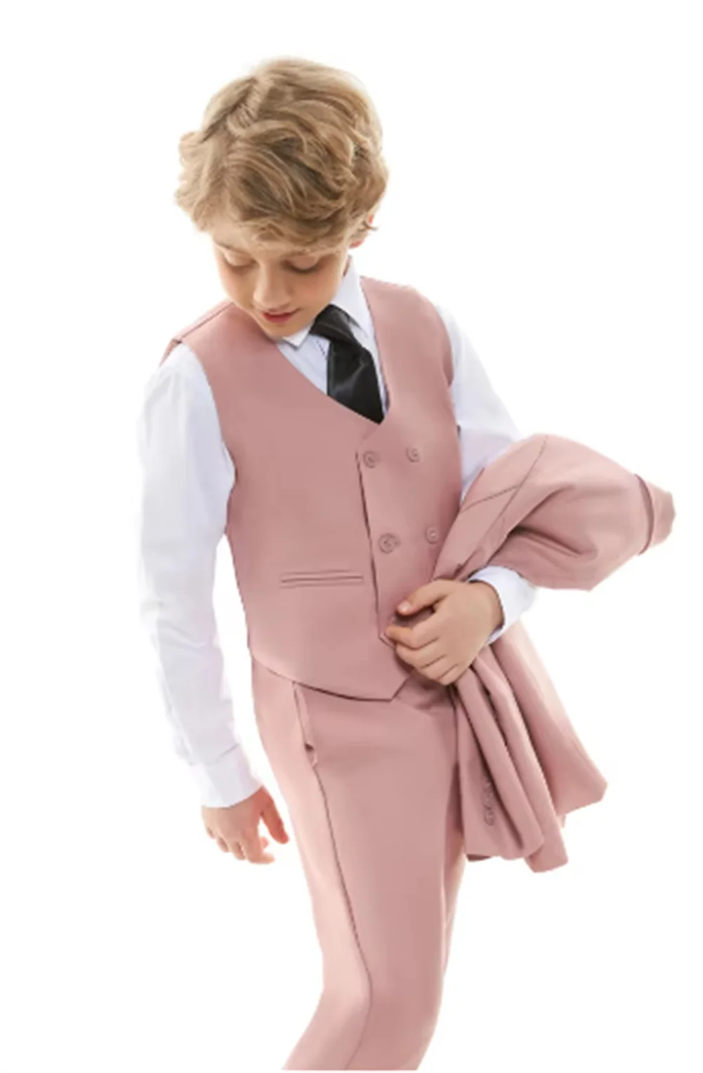 Розовый милый костюм для мальчика - Фотография_4