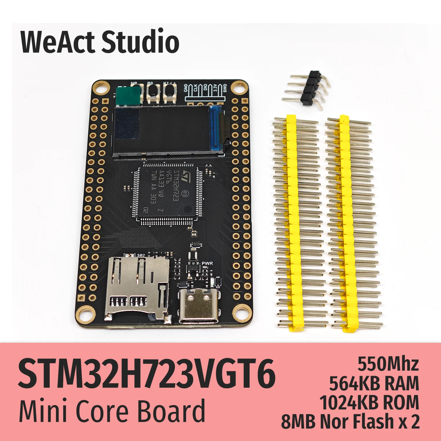 Weact stm32h723vgt6 stm32h723 stm32h7