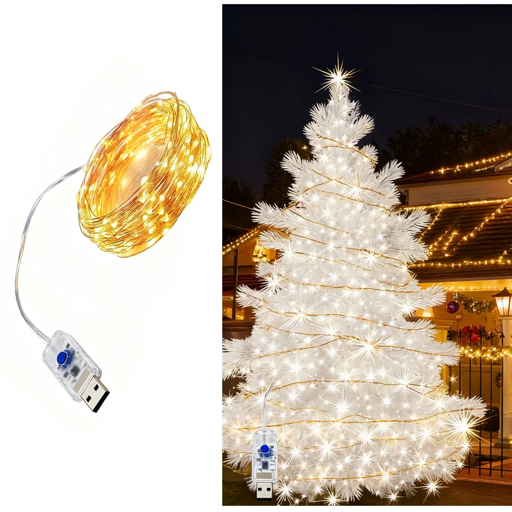 Usb светодиодные гирлянды из медной проволоки