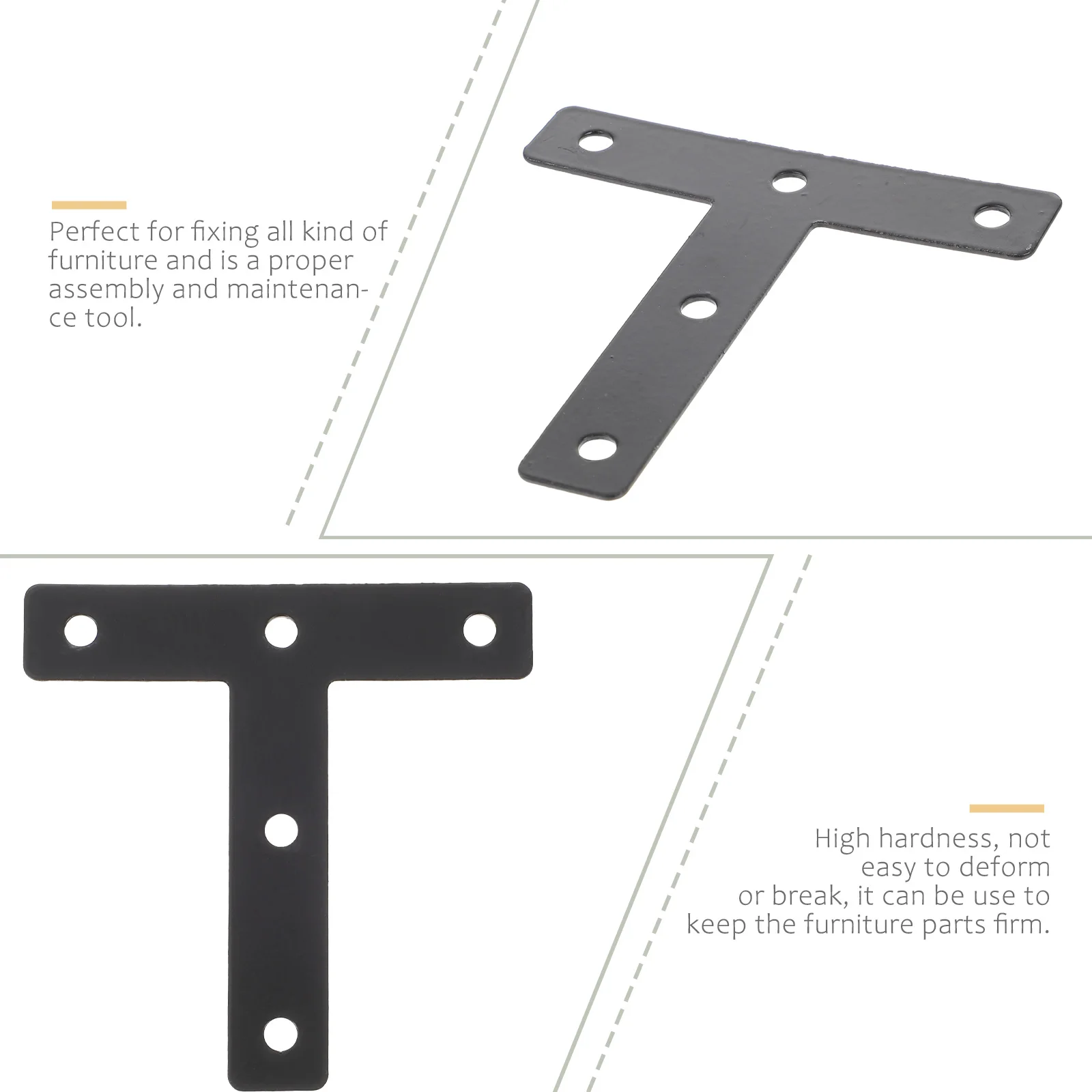 Black t-shaped corner brackets - Фотография_3