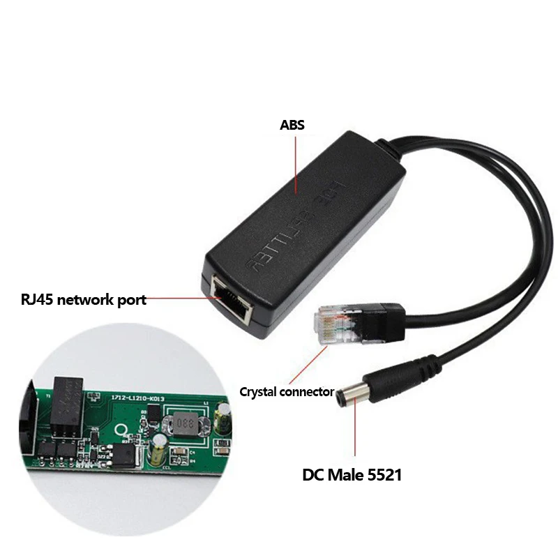 Разветвитель poe от 24 в/48 в до 12 в/5 в ieee 802 - Фотография_4