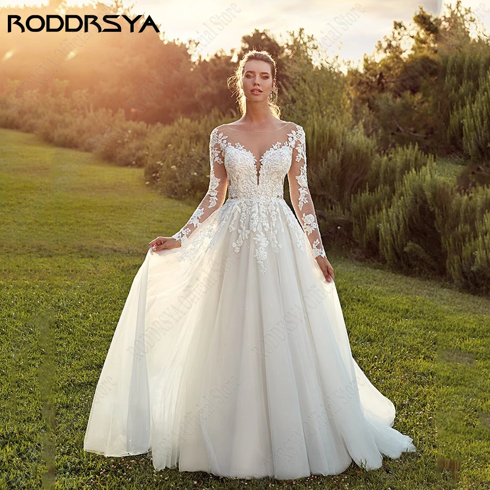 Женское платье с длинным рукавом roddrsya