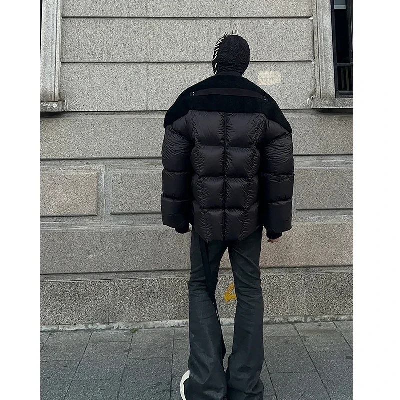 Nigo темный стиль меховой пуховик - Фотография_2