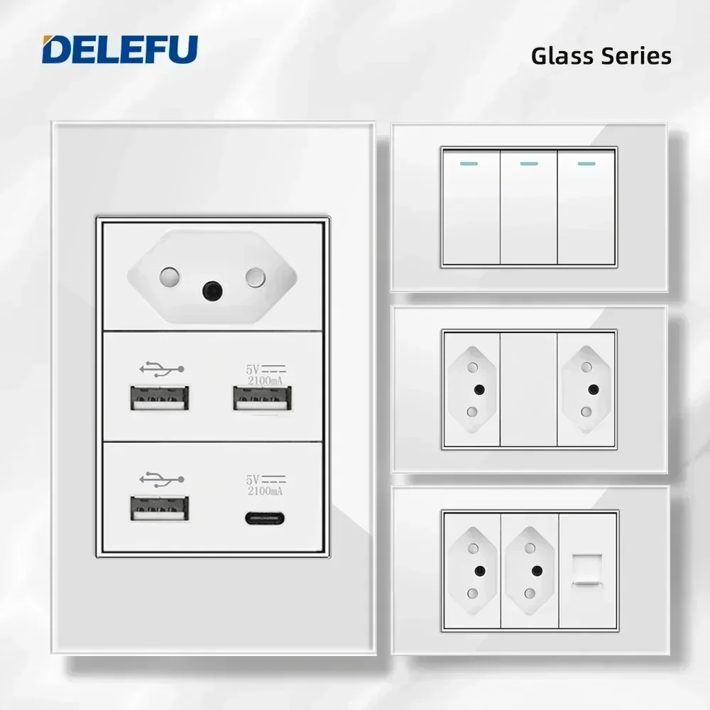 Delefu 4*2 белое закаленное стекло