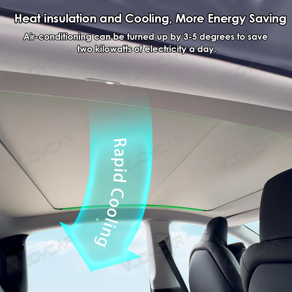 Новый электрический солнцезащитный козырек для tesla model y new y juniper - Фотография_4