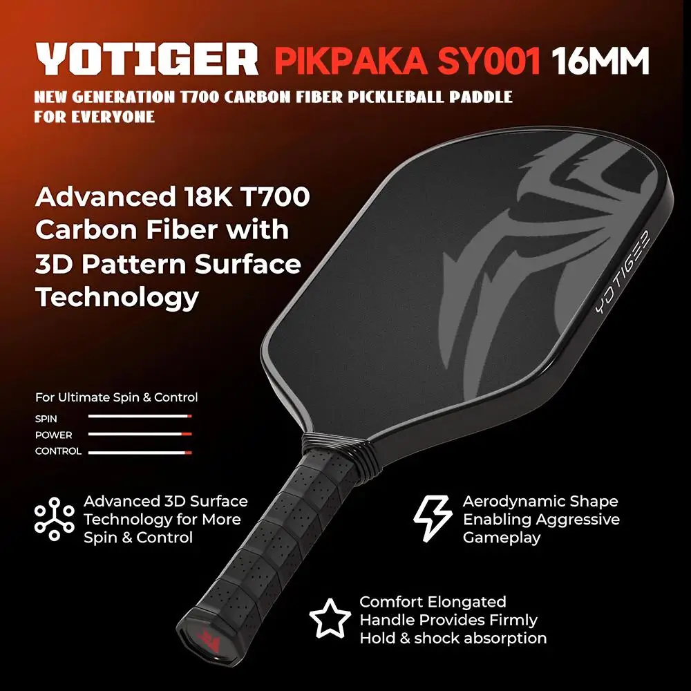 Прохладный паук с узором pickleball paddle t700 - Фотография_5
