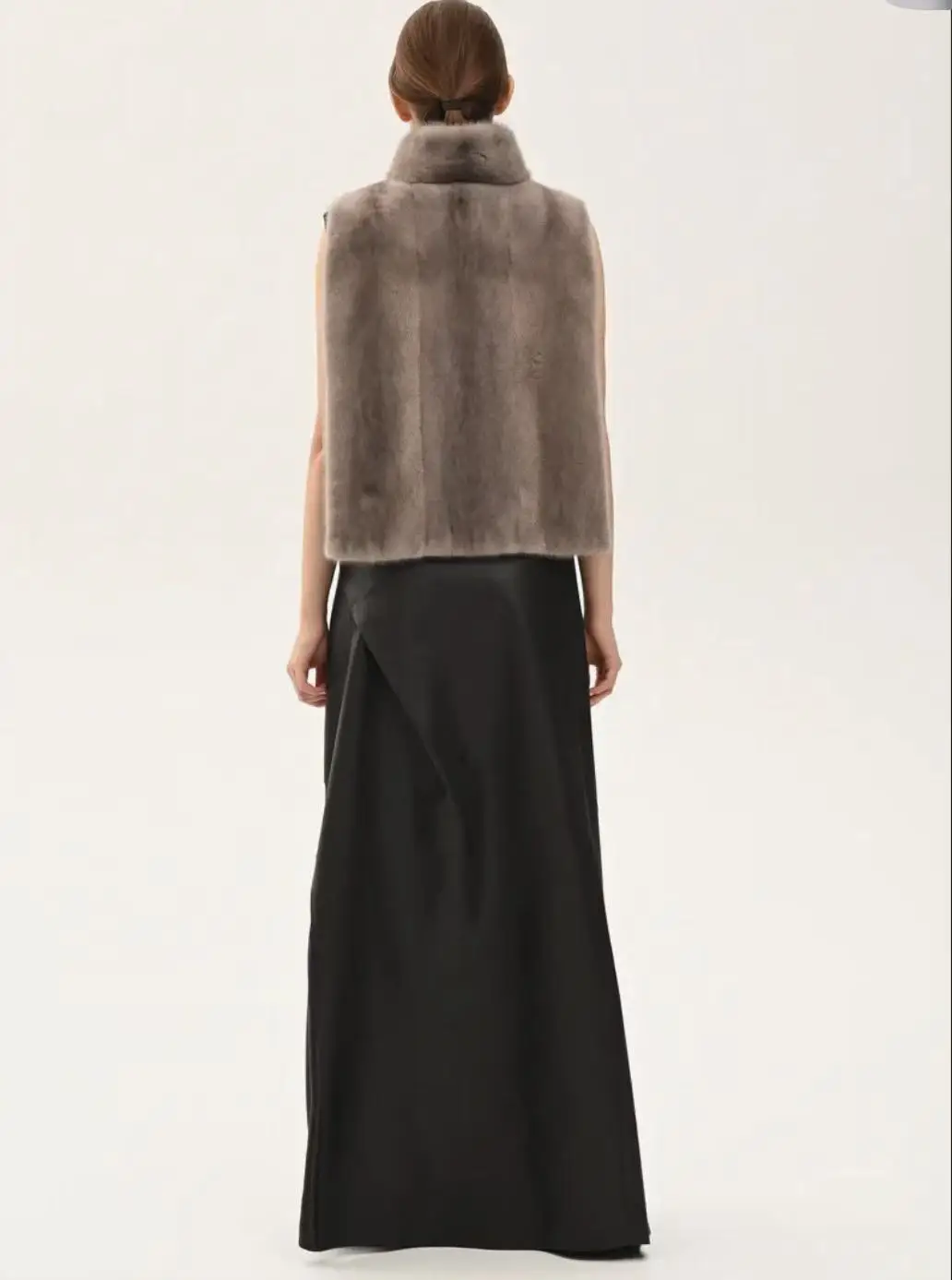 Женская новая шаль из натурального норкового меха - Фотография_3