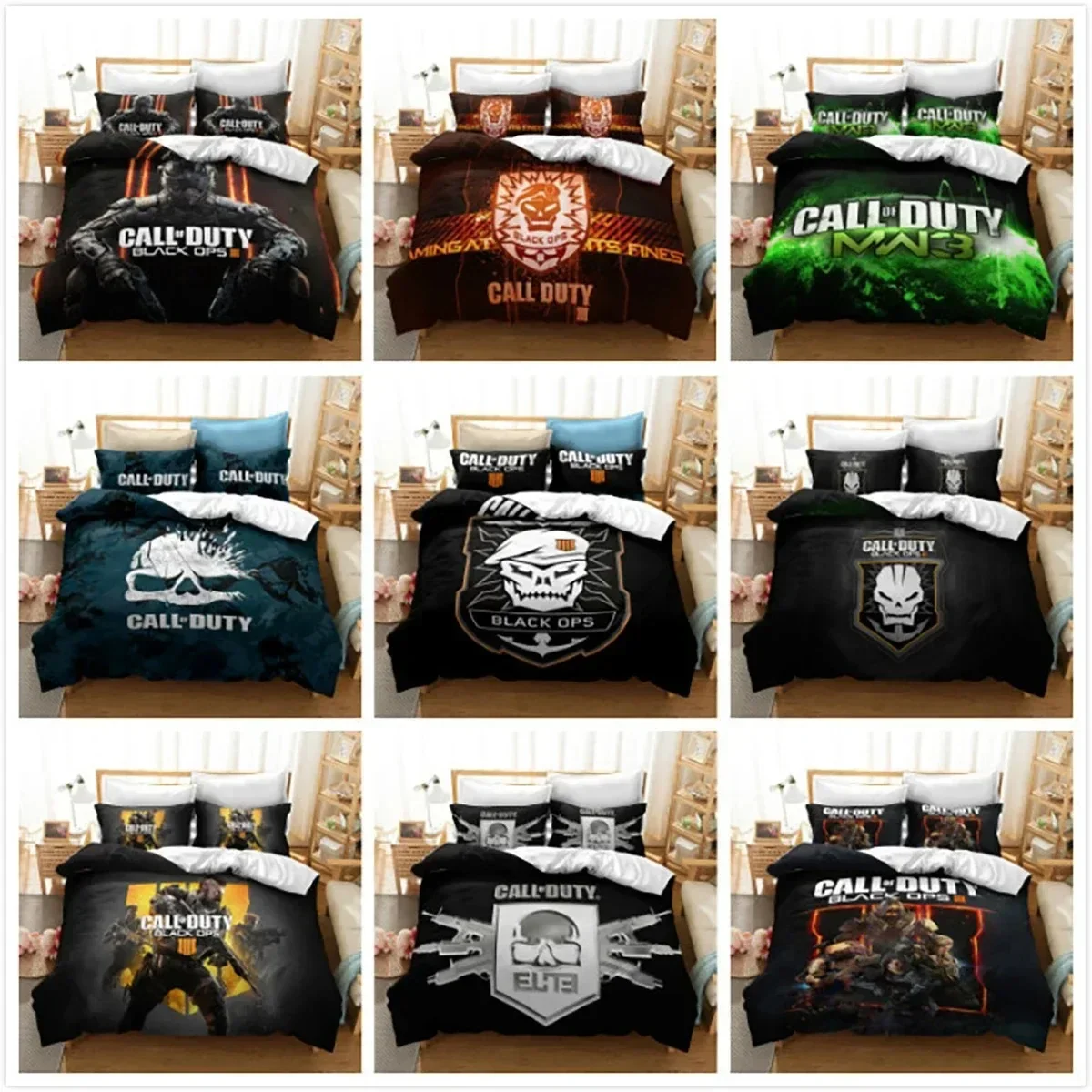 Комплект постельного белья с 3d принтом call of duty