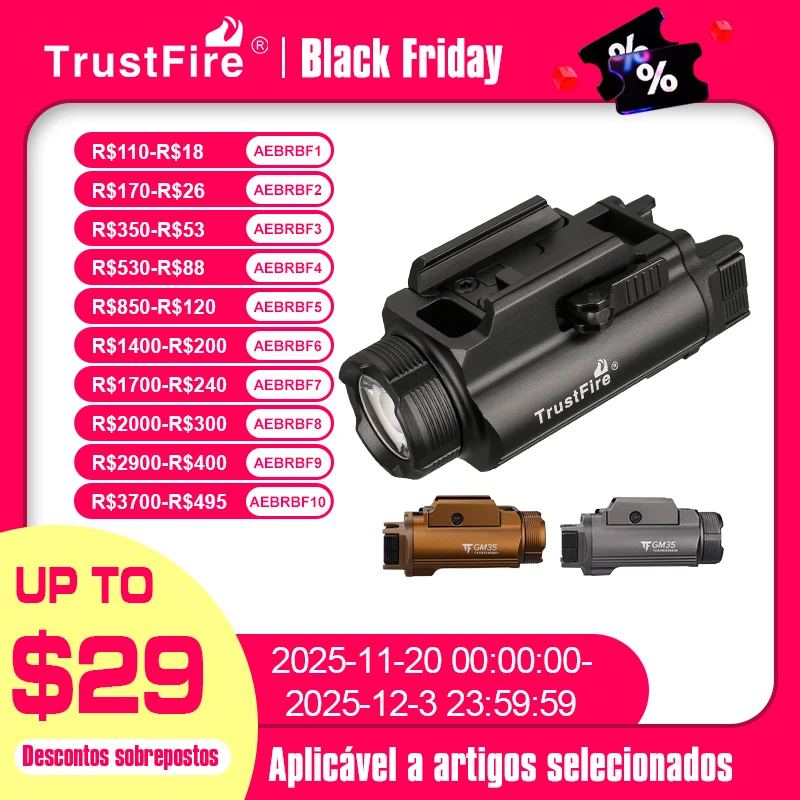 Тактические светодиодные фонари trustfire gm35