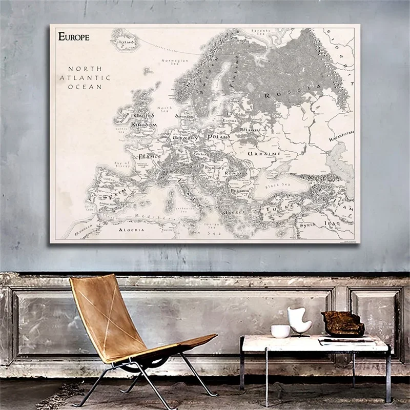 59*42 см карта европы винтажная