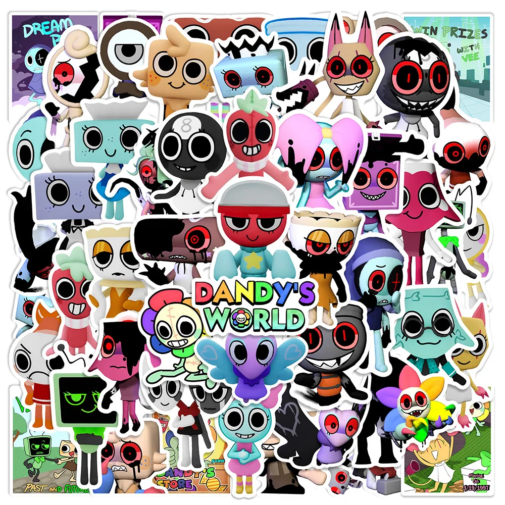 Забавные наклейки с героями мультфильмов dandys world
