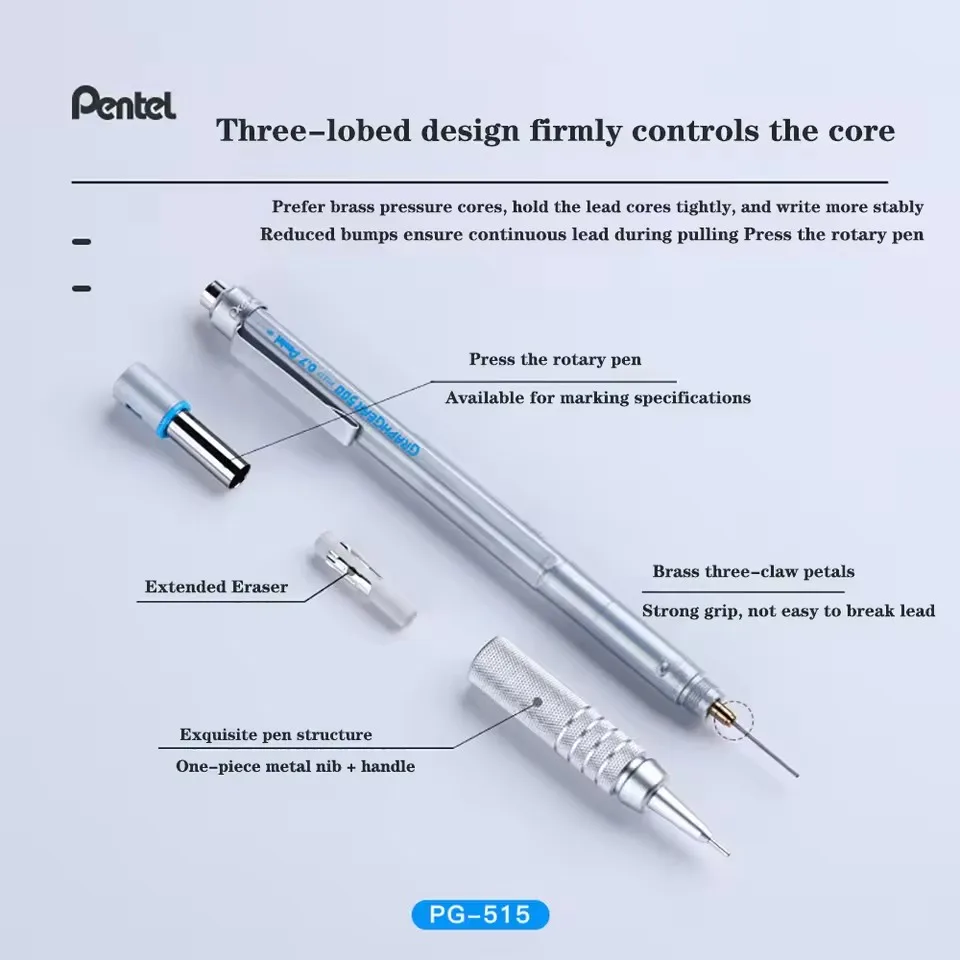 Автоматический механический карандаш pentel premium pg515 0 - Фотография_4