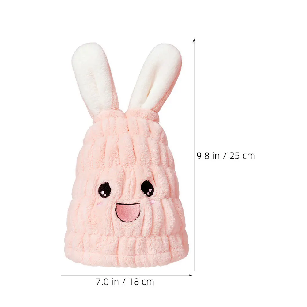 Впитывающее полотенце для сушки волос из микрофибры с заячьими ушками - Фотография_4