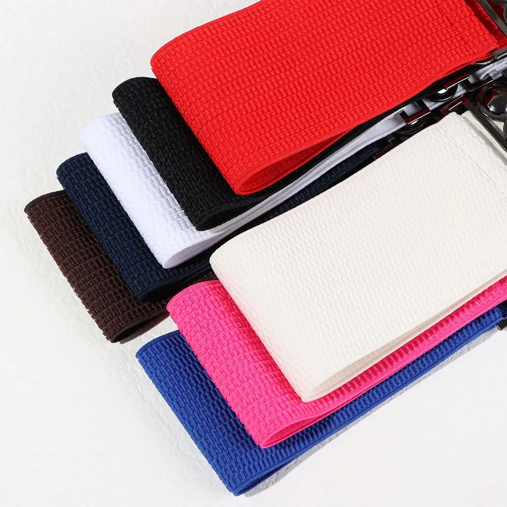 Винтажный эластичный повседневный пояс с металлической пряжкой - Фотография_4