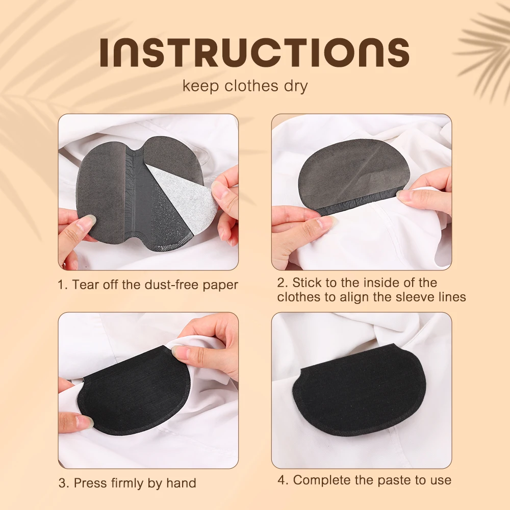 Черные летние впитывающие пот подушечки для подмышек - Фотография_5