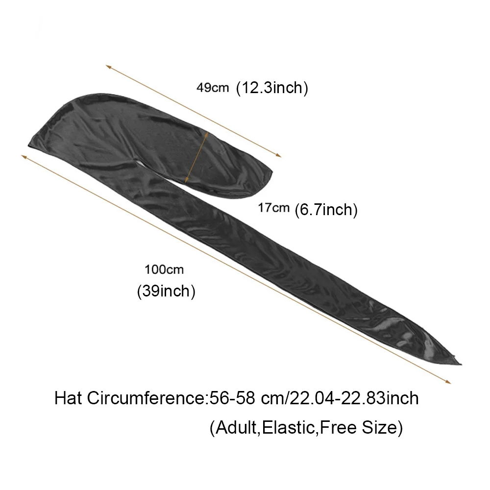 Атласные банданы для взрослых унисекс с длинным хвостом - Фотография_5