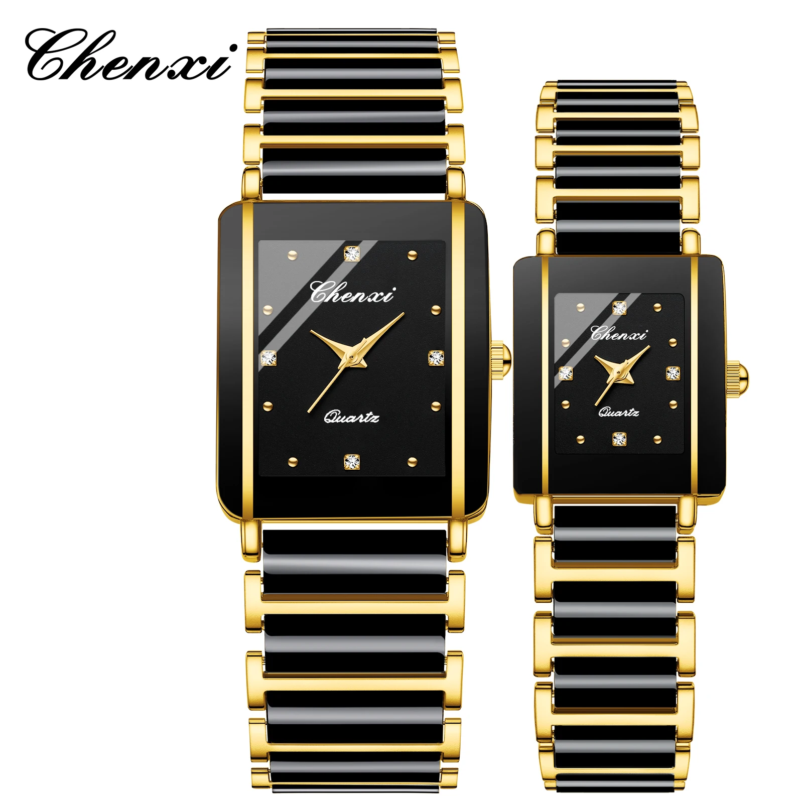 Chenxi 104a часы для пар квадратные - Фотография_2