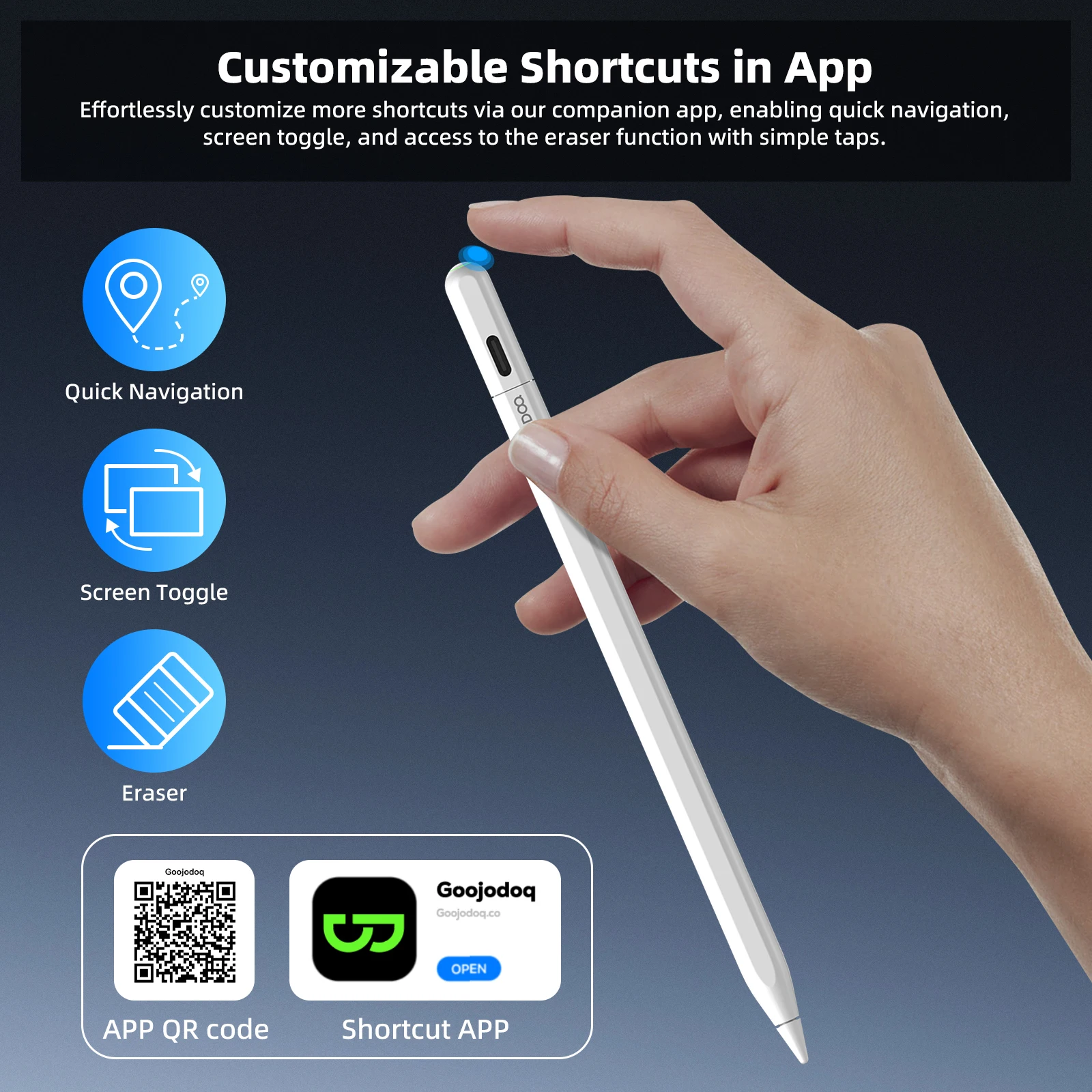 Ручка-стилус goojodoq gd14 для apple pencil с ipad - Фотография_5