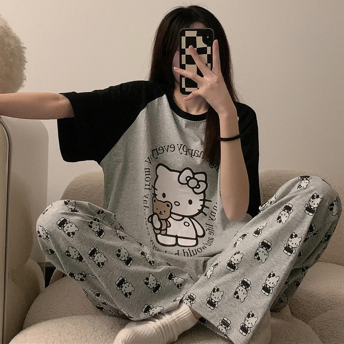 Sanrio hello kitty пижамы с круглым
