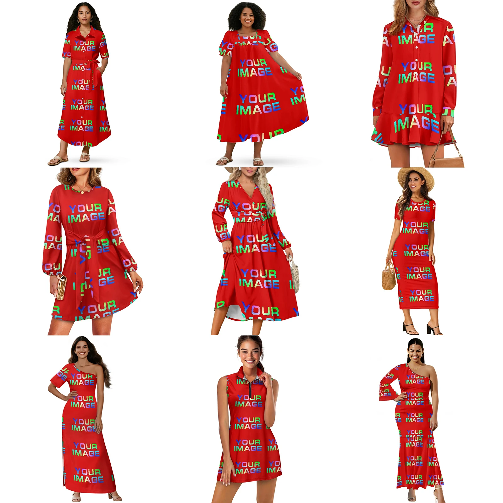 Платье на заказ с принтом по запросу