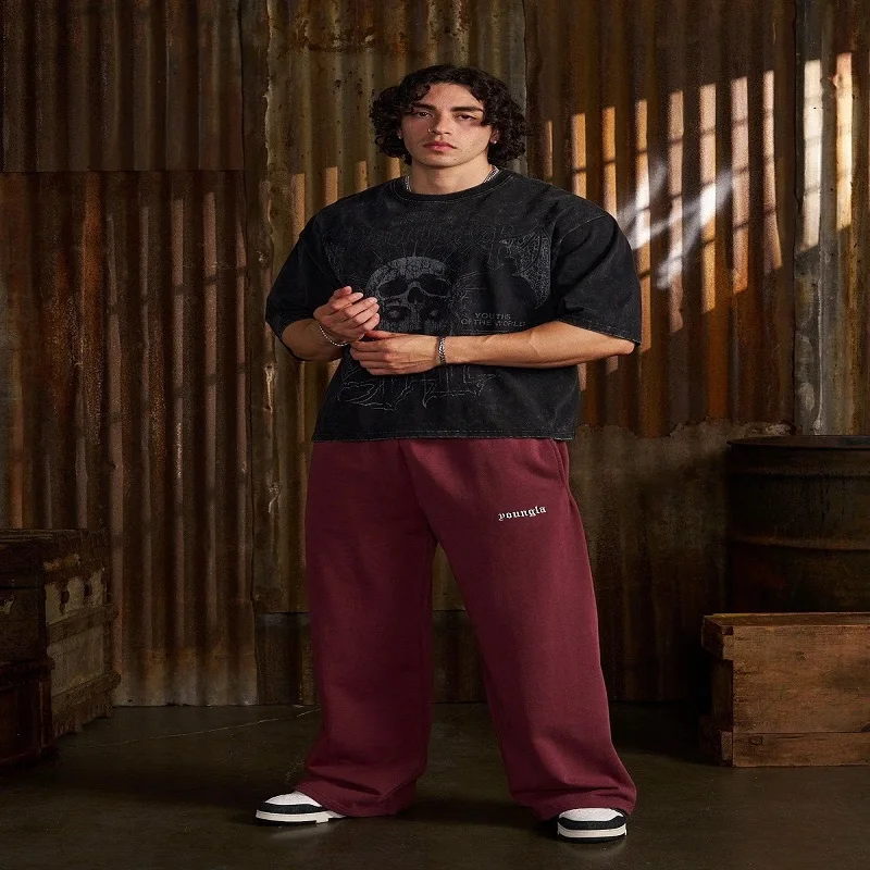 Новые мужские спортивные брюки с вышивкой для медленного бега - Фотография_3