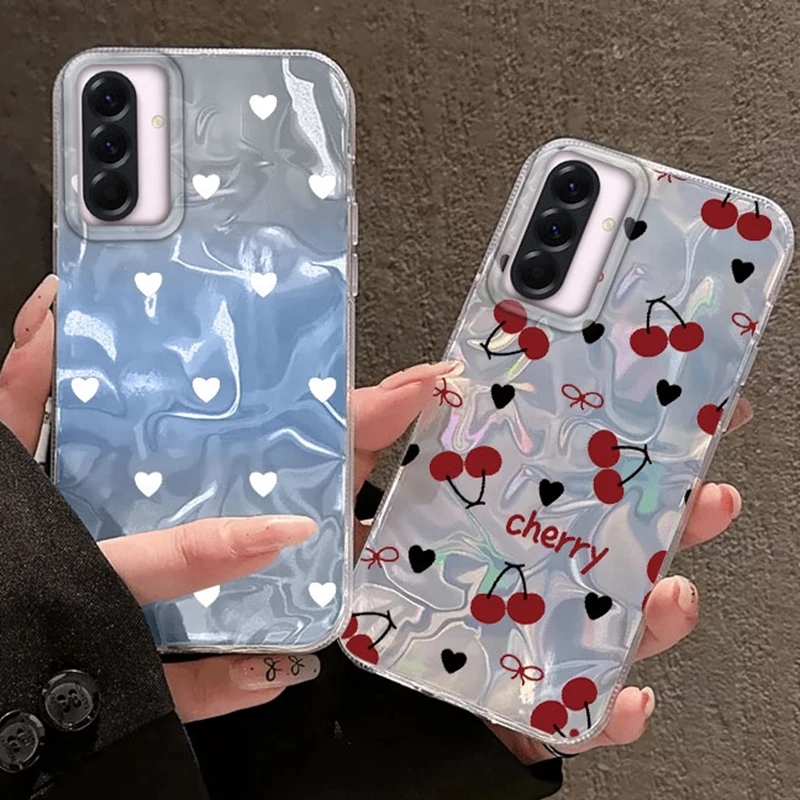 Летний бант с сердечком cherry