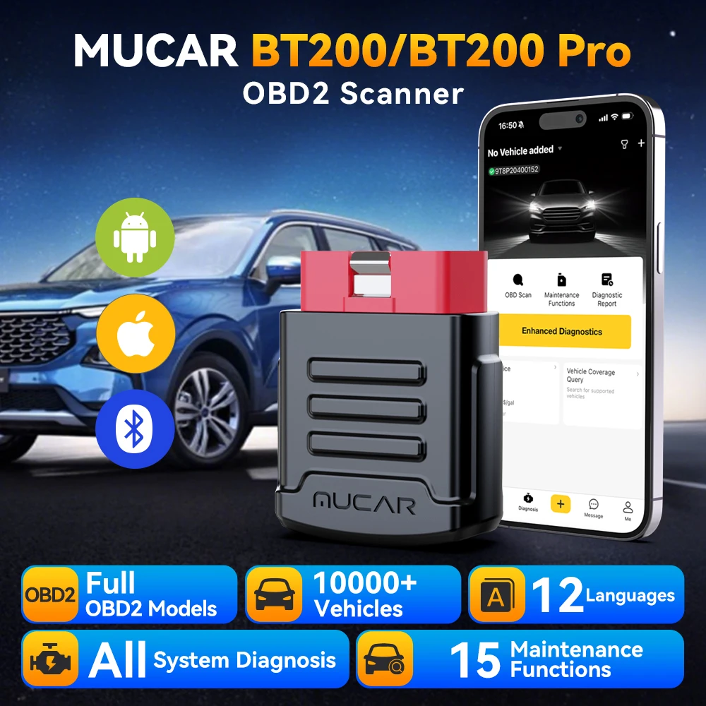 Pro obd2 сканер диагностический инструмент bluetooth - Фотография_2
