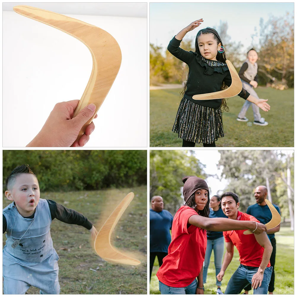 Деревянный летающий диск бумеранга для детей - Фотография_4