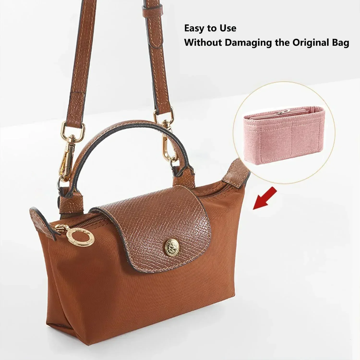Сумка-органайзер для longchamp mini tote timid - Фотография_2