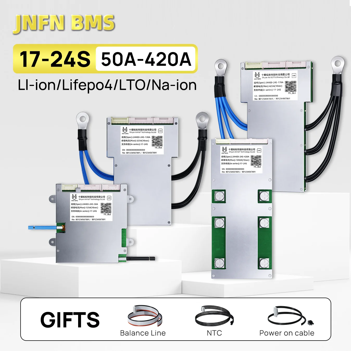 Ant smart bms 17-24s 50-340a 48