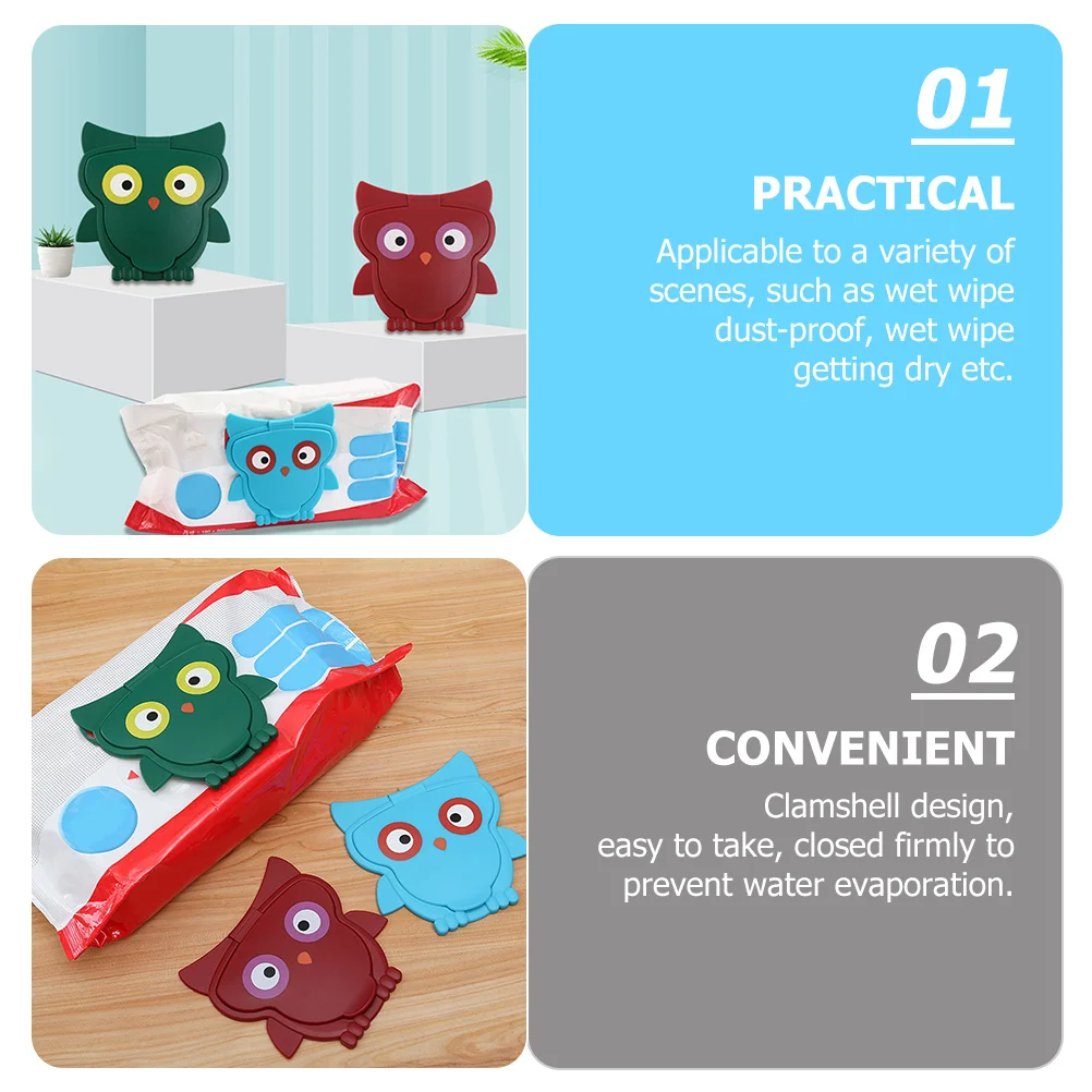 Крышки для влажных салфеток в форме совы - Фотография_3