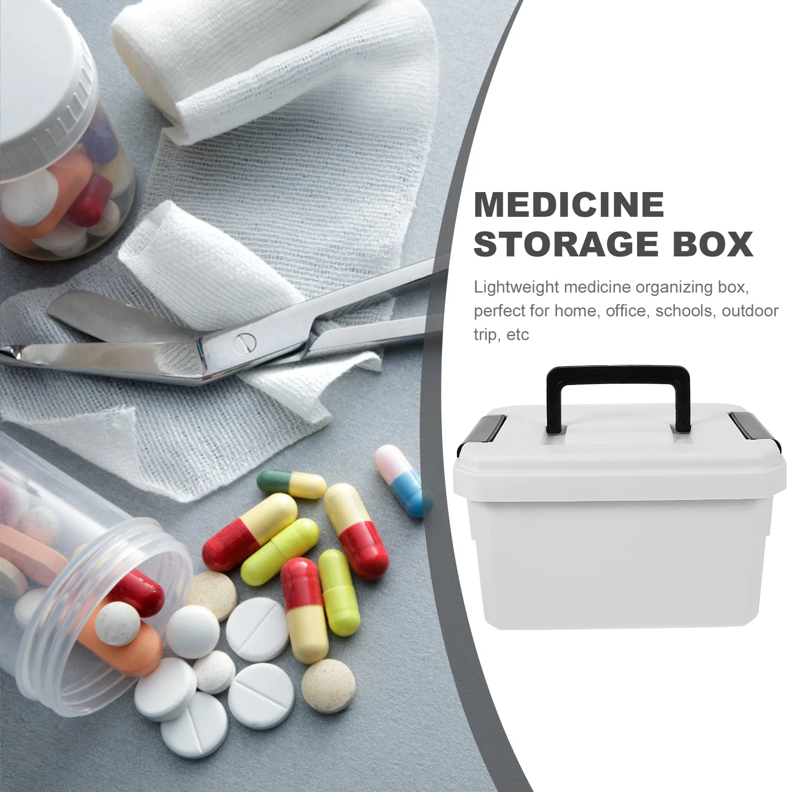 Двухслойный ящик для хранения лекарств большой емкости - Фотография_3
