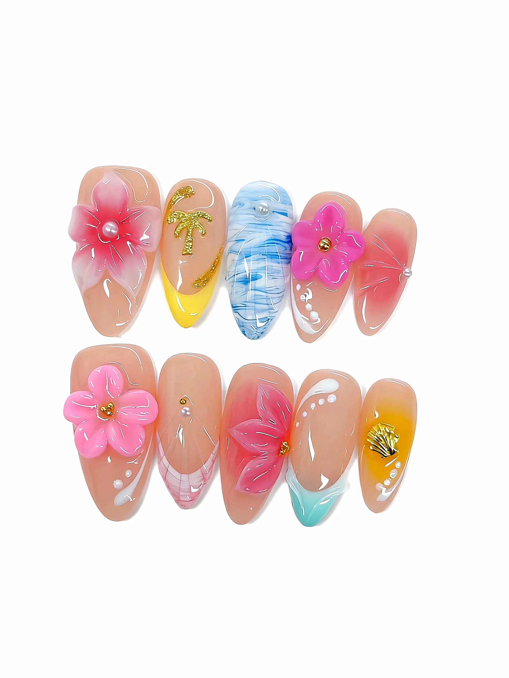 Пресс tropical paradise на ногтях