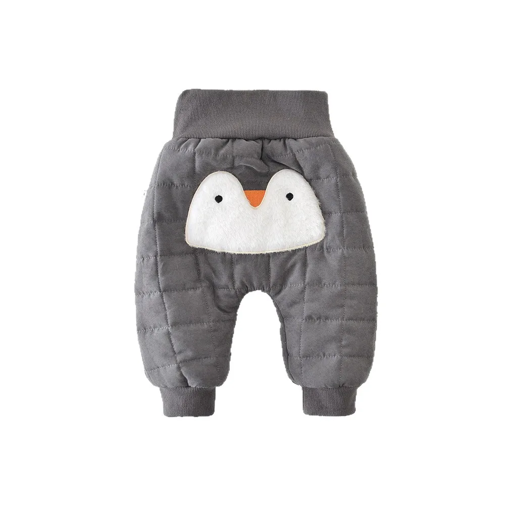 Зимние новые бархатные толстые теплые штаны для малышей - Фотография_5