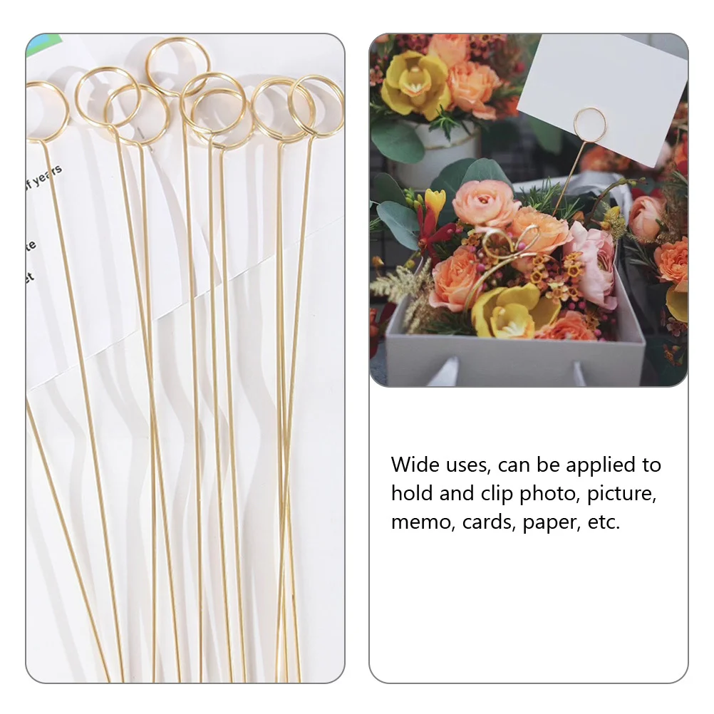 Металлический держатель для карточек с цветами - Фотография_3