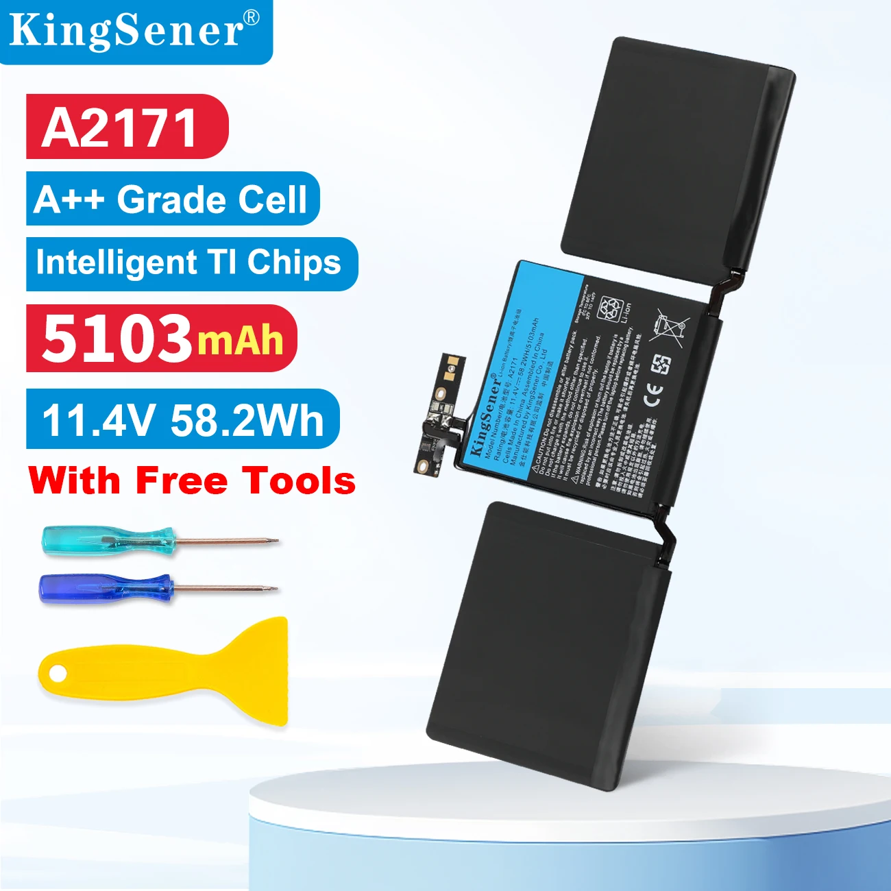 Kingsener a2171 аккумулятор для ноутбука apple macbook pro retina 13