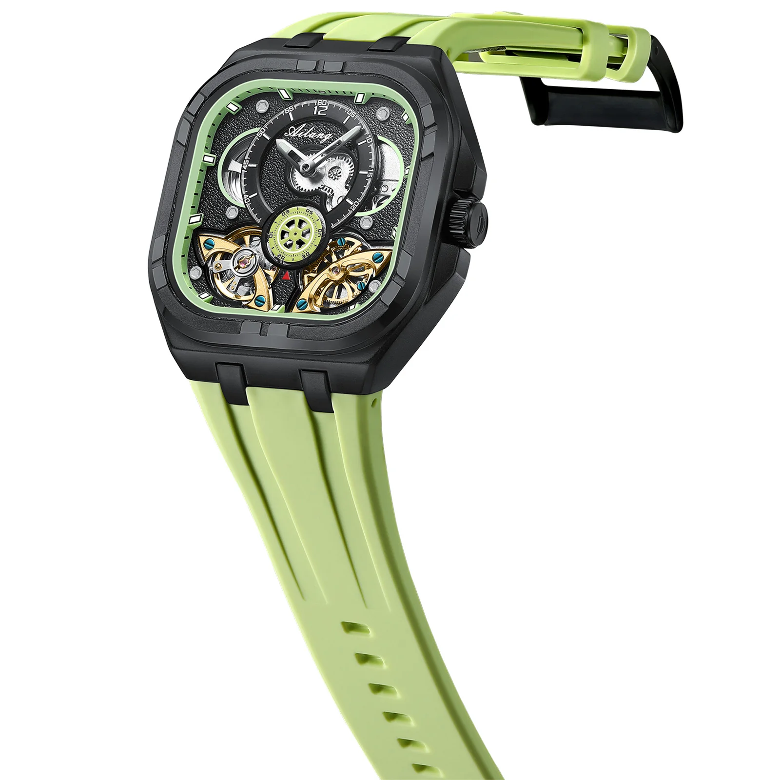 2026 роскошные мужские автоматические часы со скелетом и турбийоном - Фотография_5