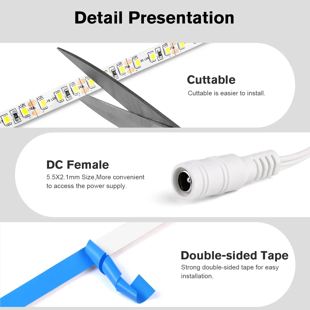 1m-10m smd2835 светодиодная лента - Фотография_6