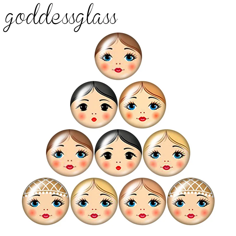 Матрешка лицо русская девушка кукла 10 шт - Фотография_3