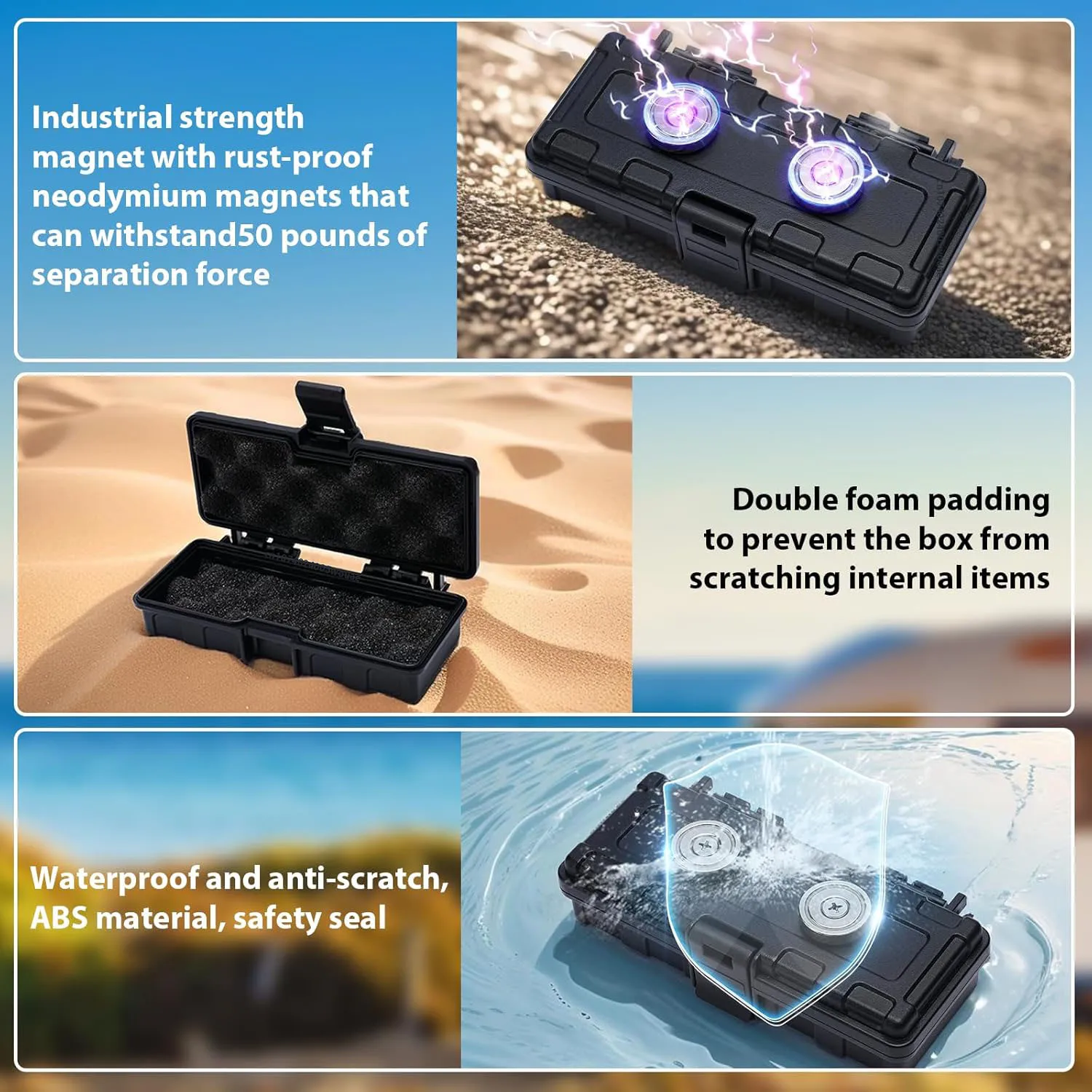 Черный магнитный держатель для ключей под автомобилем - Фотография_3