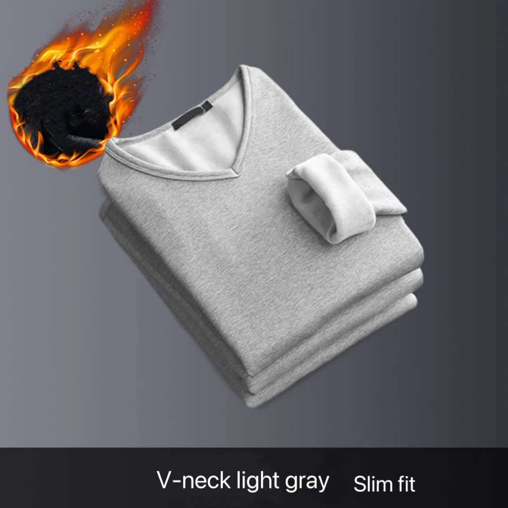 Мужские утепленные бархатные теплые топы - Фотография_4