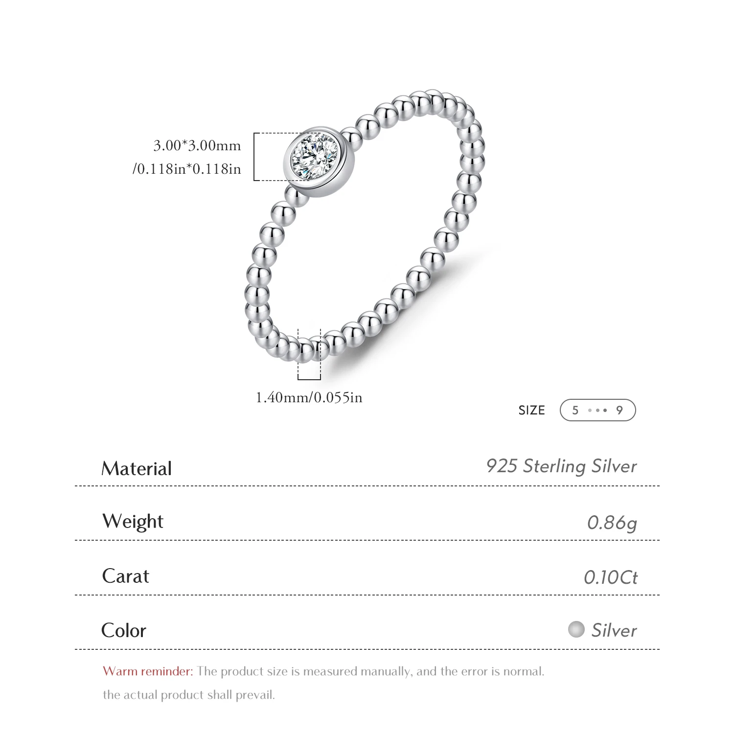 Женское кольцо из серебра 925 пробы с муассанитом - Фотография_4