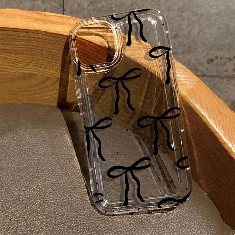 Милый чехол с розовым сердечком и бантом для iphone 16 - Фотография_3