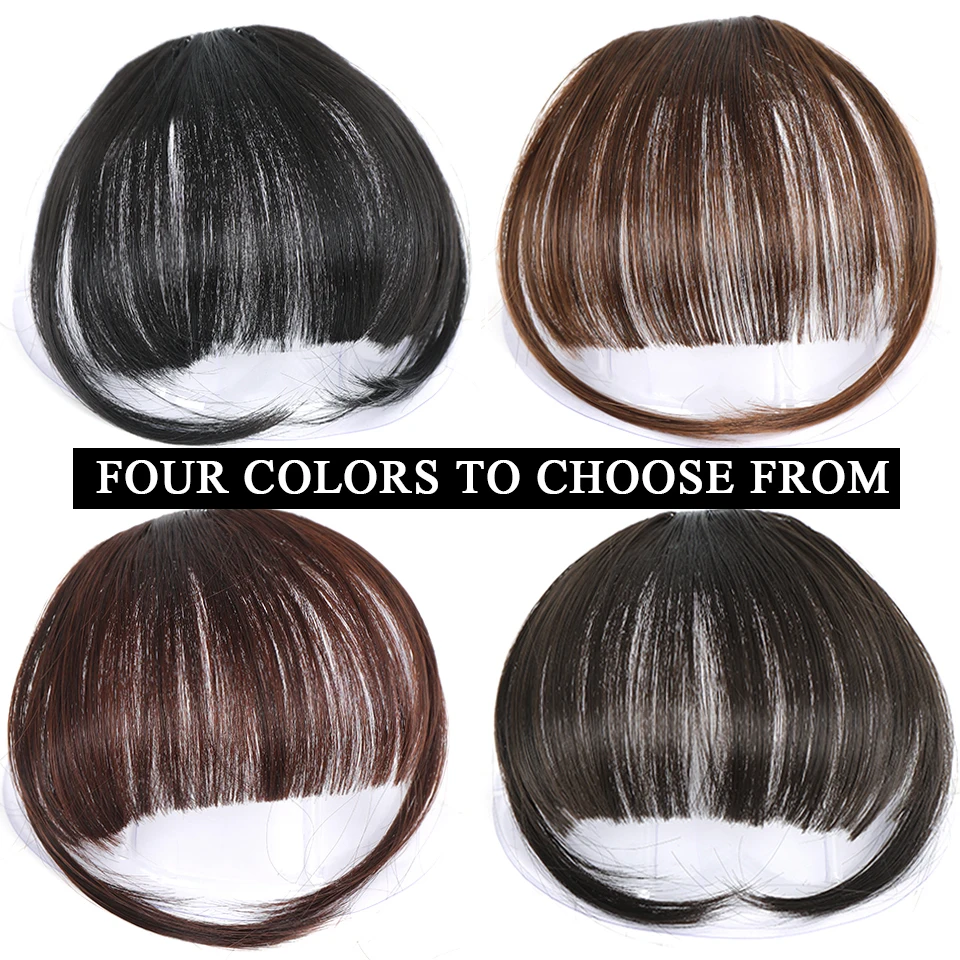 Синтетическая накладная челка на заколке для волос - Фотография_4