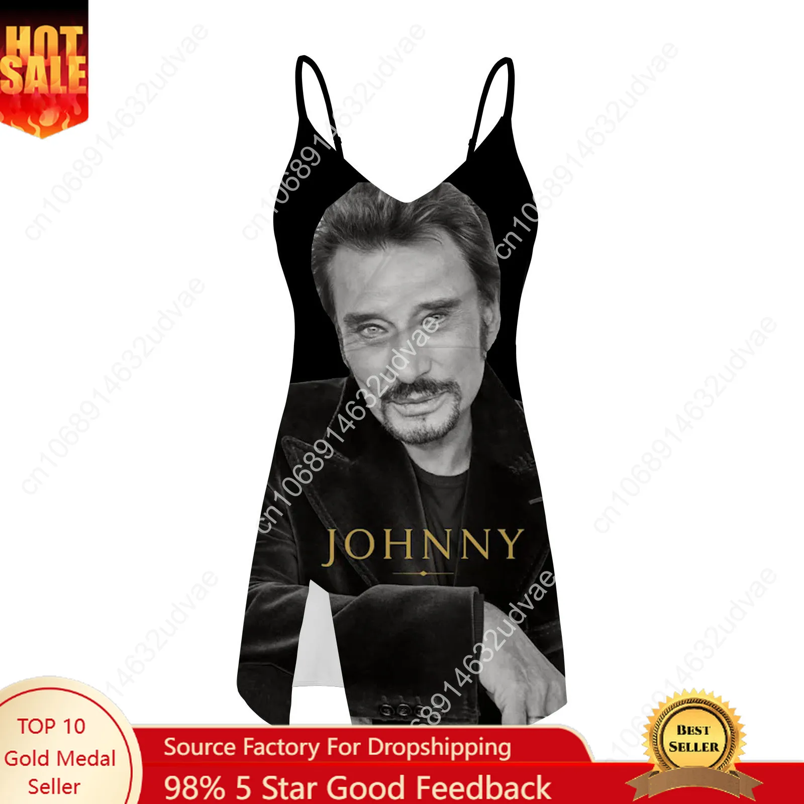 Johnny hallyday платье на бретельках