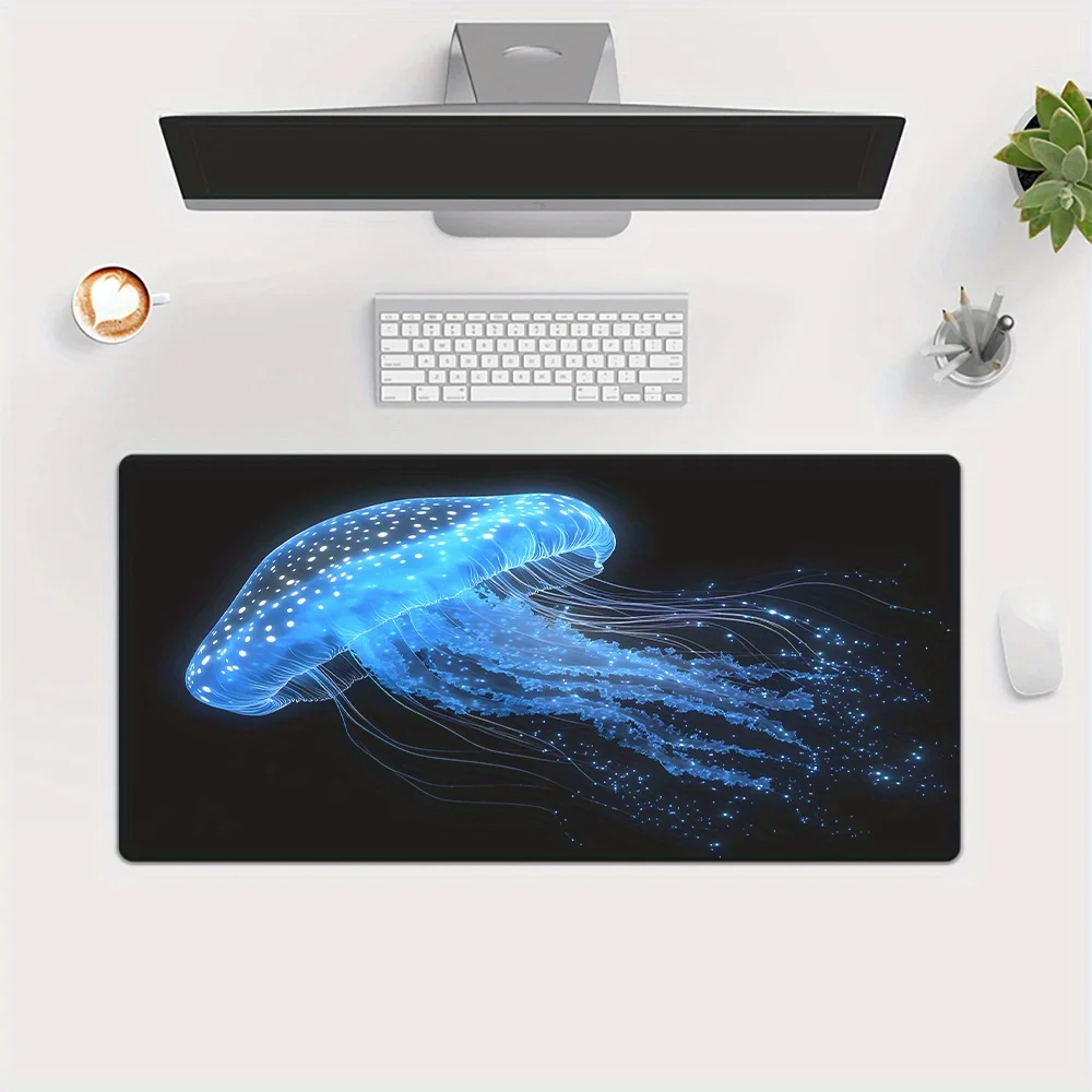 Светящийся коврик для мыши с синей медузой - Фотография_3