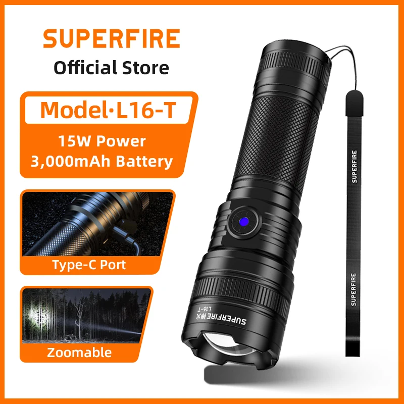 Новый superfire l16-t супер яркий