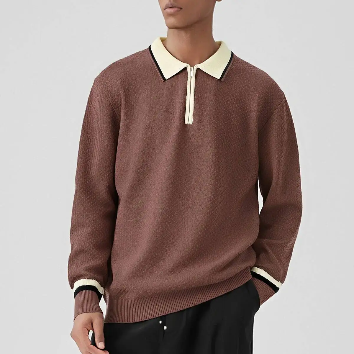 Осенний мужской вязаный свитер - Фотография_2